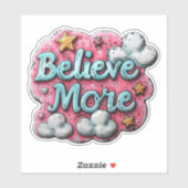 Geloof meer" Inspirerend Sticker met sterren en (Vel)