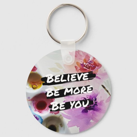 Geloof meer zijn, wees uw grote Canvas tas Sleutelhanger (Voorkant)