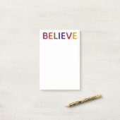 Geloof Meerkleurig Post-it® Notes (Op bureau)