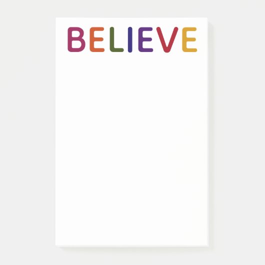 Geloof Meerkleurig Post-it® Notes (Voorkant)