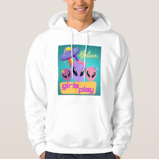 Geloof meisjes spelen hoodie (Voorkant)