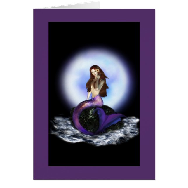 Geloof Mermaid Cards Paars (Voorkant)
