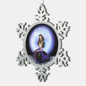 Geloof Mermaid Pewter Ornament (Rechts)