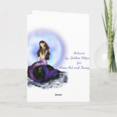 Geloof Mermaid Wenskaart Kaart (Achterkant)