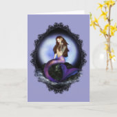 Geloof Mermaid Wenskaart Kaart (Gele Bloem)