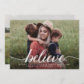 Geloof Merry Kerstmis Modern Foto Feestdagenkaart (Voorkant / Achterkant)