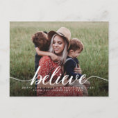 Geloof Merry Kerstmis Modern Foto Feestdagenkaart (Voorkant)