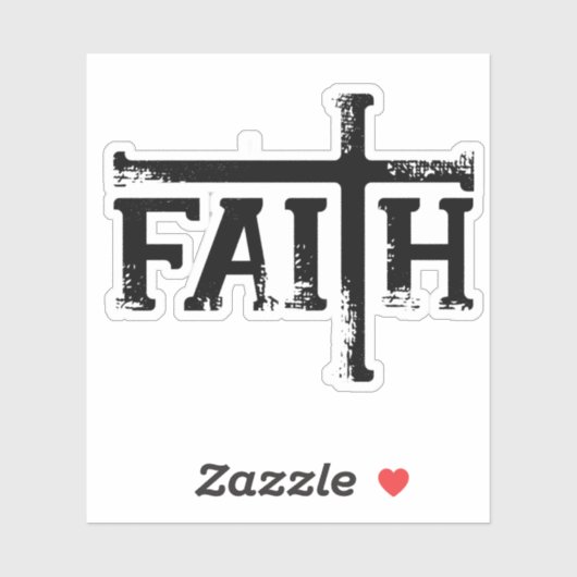 Geloof met Cross! Sticker (Vel)