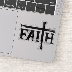 Geloof met Cross! Sticker