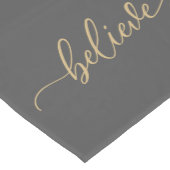 GELOOF MET Jingle Bell, Kerstmis Medium Tafelloper (Hoek)