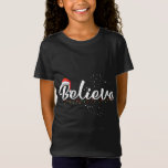 Geloof met Santa Hat Believe Christmas Light T-shirt<br><div class="desc">Geloof met Santa Hat Believe Christmas Light</div>