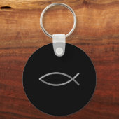 Geloof met stijl Jezus Vis Christelijk symbool Sleutelhanger (Voorkant)
