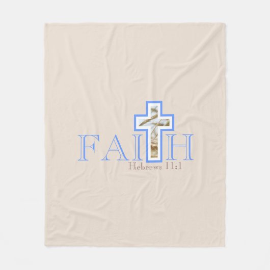 Geloof met tarwekruis fleece deken (Voorkant)