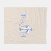 Geloof met tarwekruis fleece deken (Voorkant (Horizontaal))