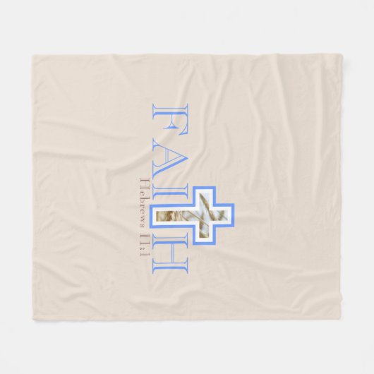 Geloof met tarwekruis fleece deken (Voorkant (Horizontaal))