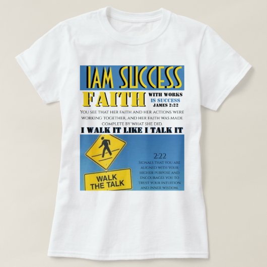 GELOOF MET WERKEN T-SHIRT (Design voorkant)
