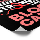 Geloof mijn God is sterker dan bloedkanker Poster (Hoek)