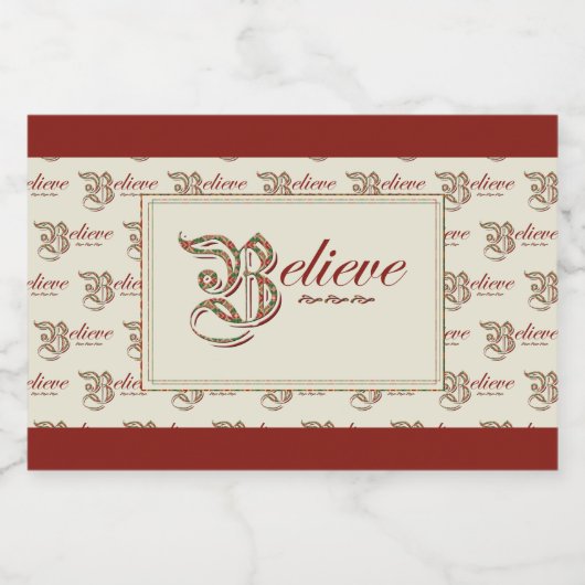 Geloof Mini Mousserende Wijn Label Sparkling Wijnetiket (Enkel label)