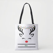 Geloof moderne, grappige kerstrendierblanken tote bag (Voorkant)