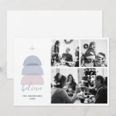 Geloof. Moderne kerst religieuze collage foto Feestdagenkaart (Voorkant / Achterkant)