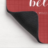 Geloof - Moderne prettige kerst rood Muismat (Hoek)