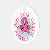 Geloof Moed Sterkte Hoop Metalen Ornament (Voorkant links)