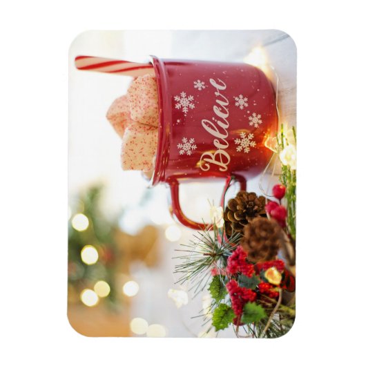 Geloof Mok, Marshmallows, kerstversieringen Magneet (Verticaal)