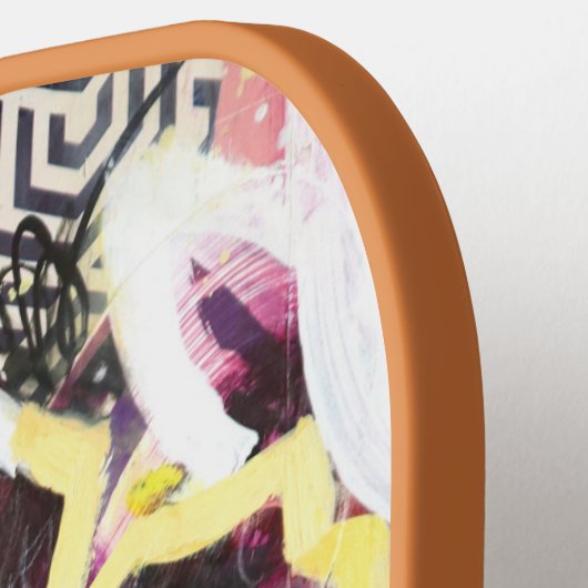 Geloof Monogram Initiaal Rode Bloemen Pickleball Paddle (Links Detail)