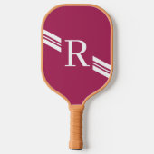 Geloof Monogram Initiaal Rode Bloemen Pickleball Paddle (Achterkant)