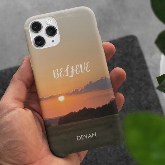 Geloof, mooie serene zonsondergang Case-Mate iPhone case