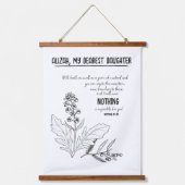 Geloof mosterdzaad hangend wandkleed (Voorkant)