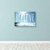 Geloof Motivatie Gezegde Canvas Afdruk (Insitu (Houten vloer))