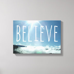 Geloof Motivatie Gezegde Canvas Afdruk