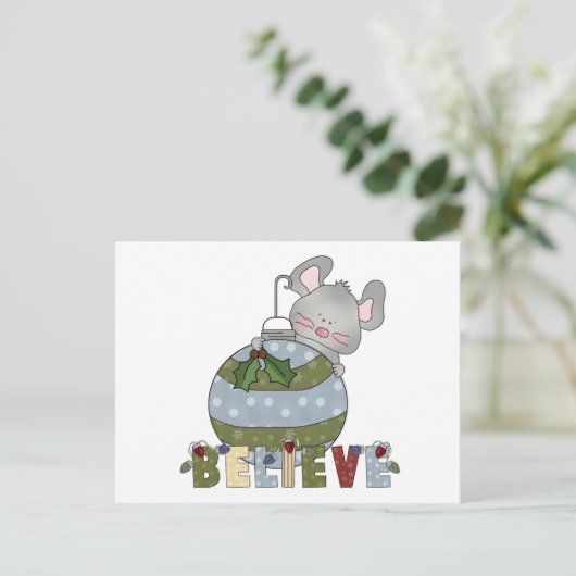 Geloof Mouse Ornament Kerst Feestdagen (Staand voorkant)