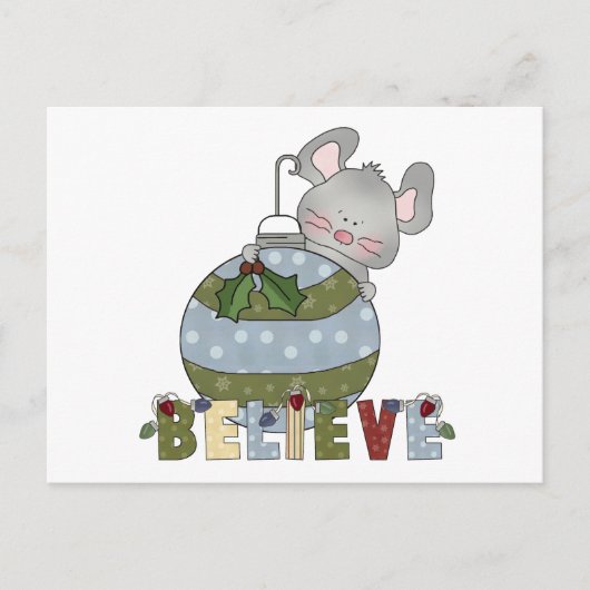 Geloof Mouse Ornament Kerst Feestdagen (Voorkant)
