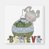 Geloof Mouse Ornament Kerst Feestdagen Magneet (Voorkant)