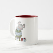 Geloof Mouse Ornament Kerst Feestdagen Tweekleurige Koffiemok (Voorkant links)