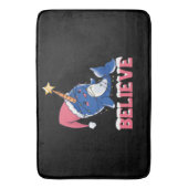 Geloof Narwhal-kerstsneeuwval met luchtlicht Badmat (Voorkant Verticaal)