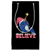 Geloof Narwhal-kerstsneeuwval met luchtlicht Klein Cadeauzakje (Voorkant)