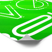 Geloof; Neon Green Stripes Poster (Hoek)