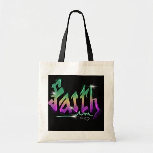 Geloof Neon Stedelijke Straatkunst Tote Bag (Voorkant)