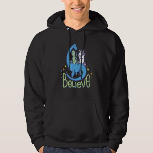 Geloof Nessie Alien Unicorn Hoodie (Voorkant)