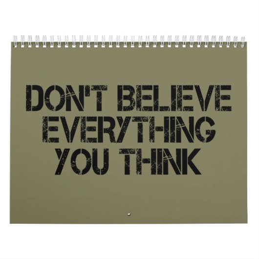 Geloof niet alles wat je denkt kalender (Hoes)