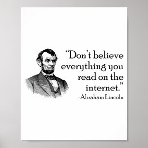 Geloof Niet Alles Wat Je Leest Op Internet Poster