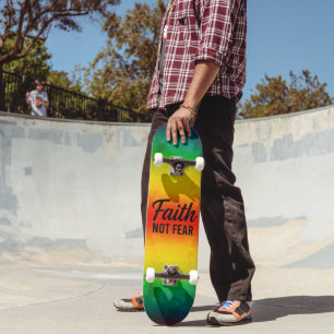 Geloof Niet Angst Persoonlijk Skateboard