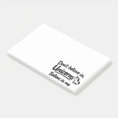 Geloof niet in eenhoorns - Geloof in mij Post-it® Notes (Schuin)