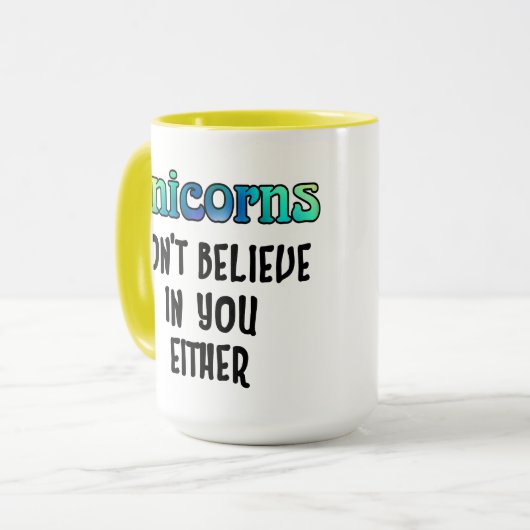Geloof niet in Unicorns Mok (Voorkant links)