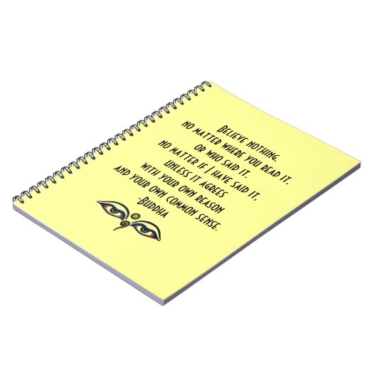 Geloof niets-Boeddha Quote Notitieboek (Linkerzijde)