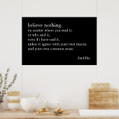 Geloof niets poster (Keuken)