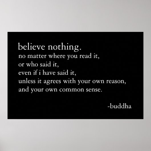 Geloof niets poster (Voorkant)